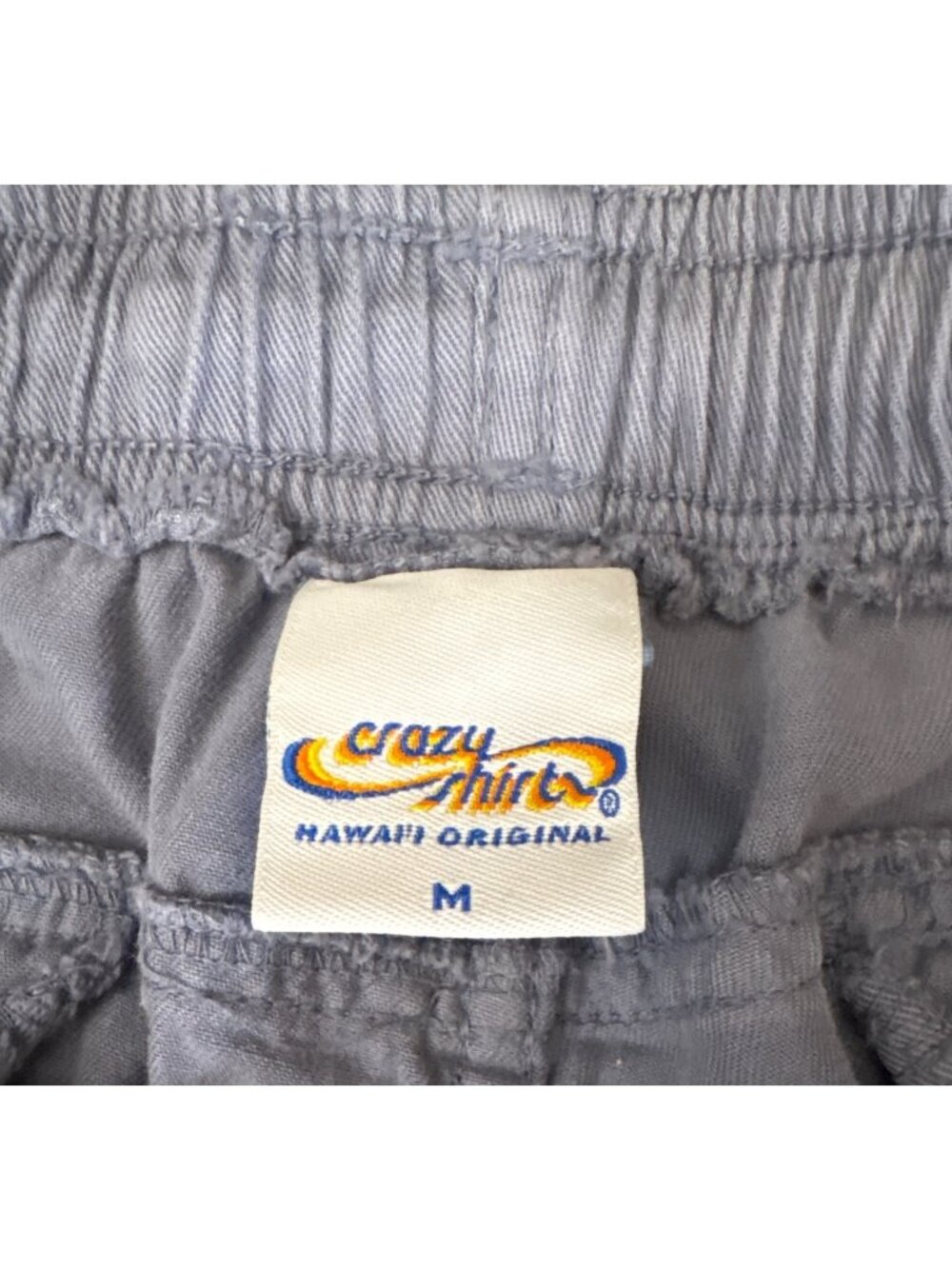 Crazy Shirts Hawaii Men's Blue-Gray Elastic Waist Joggers Pants Medium Vintage - Picture 6 of 16